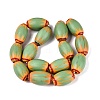 Handmade Millefiori Glass Barrel Beads LA-N002-15E-2