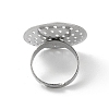 Non-Tarnish 304 Stainless Steel Sieve Ring Settings X-STAS-K278-06B-P-3