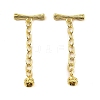 Brass Toggle Clasp with Chain KK-K346-02G-2