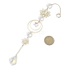 Glass Teardrop Hanging Suncatchers HJEW-JM04250-3