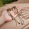 1 Pair Alloy Leaf Cuff Earrings EJEW-HS0001-23B-3