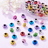 100Pcs UV Plating Opaque Acrylic European Beads PACR-TA0001-32C-5