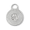 304 Stainless Steel with Crystal Rhinestone Pendants RB-OY001-19P-1