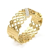 304 Stainless Steel Pave Crystal Rhinestone Hollow Out Hinged Bangles for Women BJEW-D044-01C-G-1