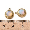 Opalite Half Round Charms STAS-L022-399G-03-3