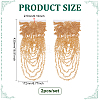 2Pcs Polyester Fringe Shoulder Applique DIY-ME0003-80C-2