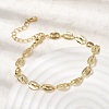 Brass Link Chain Bracelets for Women BJEW-K298-08G-2
