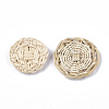 Handmade Reed Cane/Rattan Woven Beads WOVE-T006-020-2