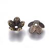Tibetan Style Flower Alloy Bead Caps TIBEP-S192-AB-NR-2