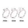 Flower Brass Micro Pave Cubic Zirconia Cup Peg Ring Settings KK-N274-31P-4
