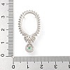 925 Sterling Silver Micro Pave Clear Cubic Zirconia Open Back Bezel Pendant Cabochon Settings STER-B005-23P-3