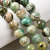 Natural Green Line Jasper  Beads Strands X-G-L639-A01-8mm-1