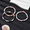 Shell Pearl Beads Stretch Bracelets For Women BJEW-JB11340-1