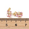 Brass Pave Cubic Zirconia Pendants KK-H078-33G-05-3