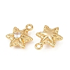 Ocean Theme Brass Micro Pave Cubic Zirconia Charms X1-KK-F902-08G-G-2