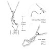 SHEGRACE 925 Sterling Silver ASL Pendant Necklaces JN865A-6
