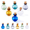 6Pcs 6 Colors Round Glass Cork Bottles Ornament AJEW-TA0001-75-2