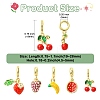 5Pcs 5 Styles Brass Enamel Fruit European Dangle Charms KK-CJ0003-98-2