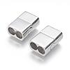 Tarnish Resistant 304 Stainless Steel Magnetic Clasps with Glue-in Ends STAS-G143-52P-1
