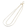 Brass Double Layer Necklaces NJEW-Q344-01G-1