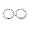 Tarnish Resistant 202 Stainless Steel Huggie Hoop Earrings EJEW-O087-08N-P-1