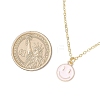 Alloy Enamel Smiling Face Pendant Necklaces NJEW-JN05259-3