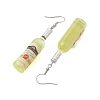 Wine Bottle Resin Dangle Earrings EJEW-JE05878-01-4