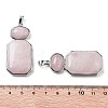 Natural Rose Quartz Human Body Shaped Pendants G-P552-03P-02-3