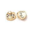 Valentine's Day Brass Micro Pave Blue Cubic Zirconia Charms KK-A304-24B-G-3