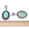 Alloy Synthetic Turquoise Dangle Stud Earrings EJEW-U053-01AS-5