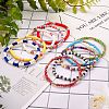 10Pcs 10 Style Handmade Polymer Clay Heishi Surfer Stretch Bracelets Set BJEW-SW00048-6