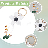 Leather and Alloy Keychain HJEW-WH20022-04A-01-5