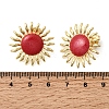 Sun Brass Stud Earrings EJEW-D352-02G-02-5