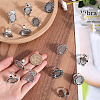 16Pcs 8 Style Adjustable Alloy Finger Rings Components FIND-SC0008-65-3