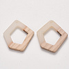 Transparent Resin & Wood Pendants RESI-S384-004A-C01-1