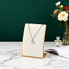 Stainless Steel Cambered Back Single Necklace Display Stands ODIS-WH0099-220C-4