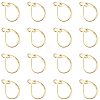 Brass Leverback Earring Findings KK-PH0026-22G-RS-1