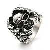 316 Stainless Steel Ring RJEW-C030-06D-AS-1