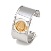 Moon 304 Stainless Steel Cuff Bangles BJEW-B157-01PG-2