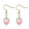 3D Resin Flower Dangle Earrings EJEW-SW00019-04-1