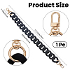 1Pc Black Frosted Opaque Acrylic Cuban Link Chain Bag Handles FIND-CN0002-55-2