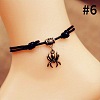 Beach Alloy Charm Adjustable Waxed Cord Anklets for Women FS-WG9CC8A-06-1