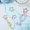 4Pcs 2 Styles Zinc Alloy Spring Gate Rings FIND-GF0007-56KCG-4