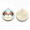 Eco-Friendly Alloy Enamel Pendants X-ENAM-Q437-057-NR-2