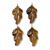 Natural Tiger Eye Carved Pendants G-K372-06G-01-1