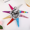 8Pcs 8 Colors Cloth Unicorn Horn Ear Elastic Headband OHAR-GF0001-50-6