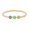 Brass Stretch Beaded Bracelets BJEW-JB05451-04-1