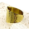 201 Stainless Steel Cuff Rings LS-RJEW-F190-01G-1