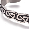 304 Stainless Steel Bangles BJEW-G624-01AS-3