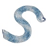 Gradient Color Natural Devil Blue Aquamarine Beads Strands G-NH0072-B01-3mm-3